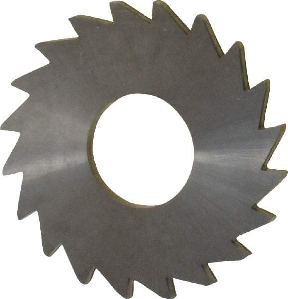 Made in USA - 1" Diam x 1/16" Blade Thickness x 3/8" Arbor Hole Diam, 20 Tooth Slitting and Slotting Saw - Arbor Connection, Right Hand, Uncoated, Solid Carbide, Concave Ground - Apex Tool & Supply