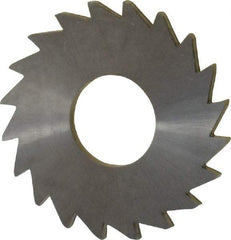 Made in USA - 1" Diam x 1/16" Blade Thickness x 3/8" Arbor Hole Diam, 20 Tooth Slitting and Slotting Saw - Arbor Connection, Right Hand, Uncoated, Solid Carbide, Concave Ground - Apex Tool & Supply