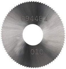 Made in USA - 1-1/4" Diam x 0.0313" Blade Thickness x 3/8" Arbor Hole Diam, 24 Tooth Slitting and Slotting Saw - Arbor Connection, Right Hand, Uncoated, Solid Carbide, Concave Ground - Apex Tool & Supply