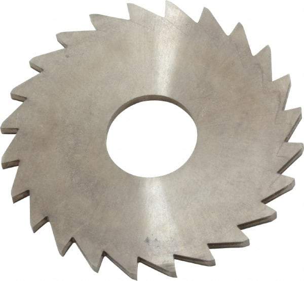 Made in USA - 1-1/4" Diam x 1/16" Blade Thickness x 3/8" Arbor Hole Diam, 24 Tooth Slitting and Slotting Saw - Arbor Connection, Right Hand, Uncoated, Solid Carbide, Concave Ground - Apex Tool & Supply