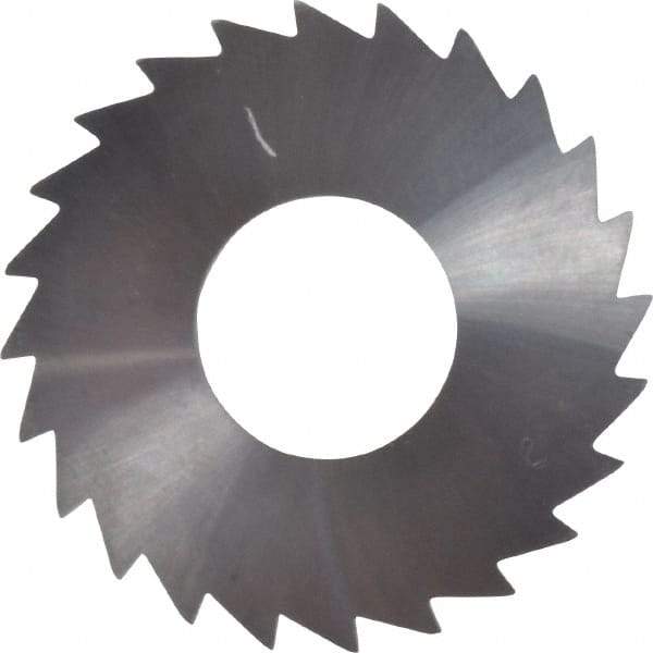 Made in USA - 1-1/4" Diam x 1/16" Blade Thickness x 1/2" Arbor Hole Diam, 24 Tooth Slitting and Slotting Saw - Arbor Connection, Right Hand, Uncoated, Solid Carbide, Concave Ground - Apex Tool & Supply