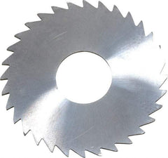 Made in USA - 1-1/2" Diam x 0.0313" Blade Thickness x 1/2" Arbor Hole Diam, 32 Tooth Slitting and Slotting Saw - Arbor Connection, Uncoated, Solid Carbide, Concave Ground - Apex Tool & Supply