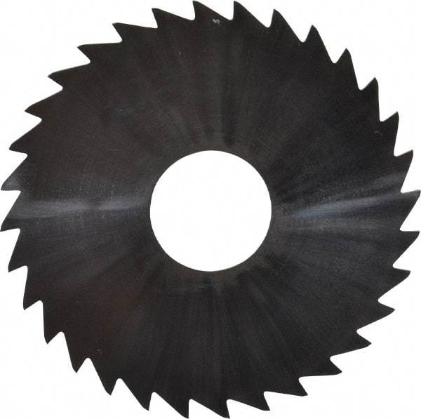 Made in USA - 1-3/4" Diam x 0.0313" Blade Thickness x 1/2" Arbor Hole Diam, 32 Tooth Slitting and Slotting Saw - Arbor Connection, Uncoated, Solid Carbide, Concave Ground - Apex Tool & Supply