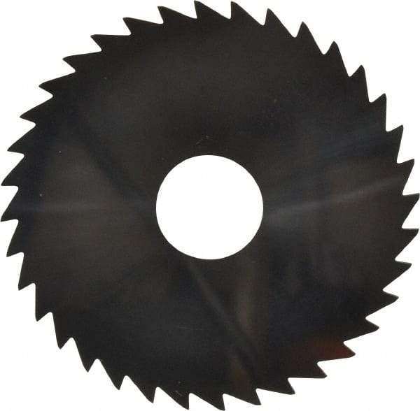 Made in USA - 2" Diam x 0.0313" Blade Thickness x 1/2" Arbor Hole Diam, 36 Tooth Slitting and Slotting Saw - Arbor Connection, Uncoated, Solid Carbide, Concave Ground - Apex Tool & Supply