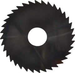 Made in USA - 2" Diam x 0.0313" Blade Thickness x 1/2" Arbor Hole Diam, 36 Tooth Slitting and Slotting Saw - Arbor Connection, Uncoated, Solid Carbide, Concave Ground - Apex Tool & Supply