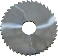 Made in USA - 2" Diam x 1/8" Blade Thickness x 1/2" Arbor Hole Diam, 40 Tooth Slitting and Slotting Saw - Arbor Connection, Right Hand, Uncoated, Solid Carbide, 5° Rake, Concave Ground - Apex Tool & Supply