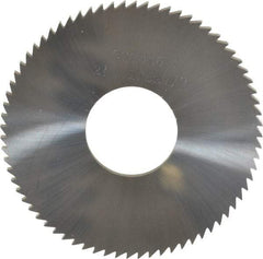 Made in USA - 2-1/2" Diam x 1/8" Blade Thickness x 7/8" Arbor Hole Diam, 72 Tooth Slitting and Slotting Saw - Arbor Connection, Solid Carbide, Concave Ground - Apex Tool & Supply