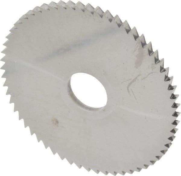 Made in USA - 2-3/4" Diam x 1/8" Blade Thickness x 5/8" Arbor Hole Diam, 60 Tooth Slitting and Slotting Saw - Arbor Connection, Solid Carbide, Concave Ground - Apex Tool & Supply