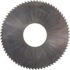 Made in USA - 3" Diam x 0.0312" Blade Thickness x 1" Arbor Hole Diam, 72 Tooth Slitting and Slotting Saw - Arbor Connection, Right Hand, Uncoated, Solid Carbide, 5° Rake, Concave Ground - Apex Tool & Supply