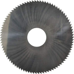 Made in USA - 4" Diam x 0.046" Blade Thickness x 1" Arbor Hole Diam, 90 Tooth Slitting and Slotting Saw - Arbor Connection, Solid Carbide, Concave Ground - Apex Tool & Supply