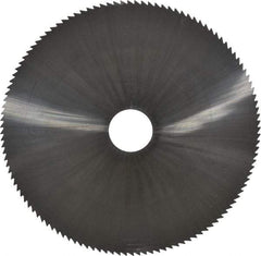 Made in USA - 6" Diam x 1/16" Blade Thickness x 1" Arbor Hole Diam, 120 Tooth Slitting and Slotting Saw - Arbor Connection, Right Hand, Uncoated, Solid Carbide, 5° Rake, Concave Ground - Apex Tool & Supply