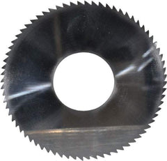 Made in USA - 2-3/4" Diam x 0.0313" Blade Thickness x 1" Arbor Hole Diam, 72 Tooth Slitting and Slotting Saw - Arbor Connection, Uncoated, Solid Carbide, Concave Ground - Apex Tool & Supply
