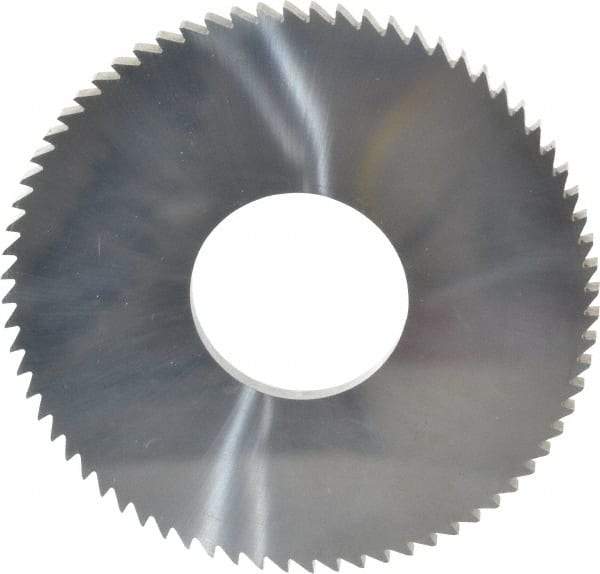 Made in USA - 2-3/4" Diam x 1/8" Blade Thickness x 1" Arbor Hole Diam, 72 Tooth Slitting and Slotting Saw - Arbor Connection, Solid Carbide, Concave Ground - Apex Tool & Supply