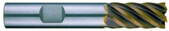 RobbJack - 1/2", 6 Flute, Single End, Solid Carbide, 0.0060 - 0.0090" Corner Radius End Mill - 3" OAL, 40° Helix, Right Hand Flute, 1" LOC, Right Hand Cut - Apex Tool & Supply