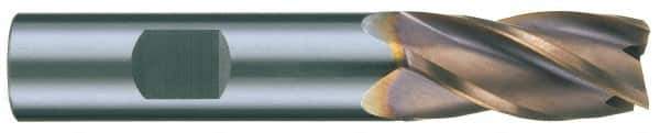 RobbJack - 1/4", 3 Flute, Single End, Solid Carbide, Corner Chamfer End Mill - 2-1/2" OAL, 40° Helix, Right Hand Flute, 3/4" LOC, Right Hand Cut - Apex Tool & Supply