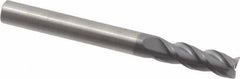 RobbJack - 1/4", 3 Flute, Single End, Solid Carbide, Corner Chamfer End Mill - 2-1/2" OAL, 40° Helix, Right Hand Flute, 3/4" LOC, Right Hand Cut - Apex Tool & Supply