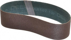 Made in USA - 2" Wide x 18-15/16" OAL, 100 Grit, Aluminum Oxide Abrasive Belt - Aluminum Oxide, Fine, Coated - Apex Tool & Supply