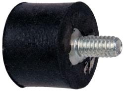 Tech Products - 45 Lb Capacity, 1/4-20 Plate/Stud Vibration Isolator - 1" Diam, 3/4" High - Apex Tool & Supply