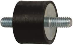 Tech Products - 55 Lb Capacity, 1/4-20 Stud/Stud Vibration Isolator - 1" Diam, 3/4" High - Apex Tool & Supply