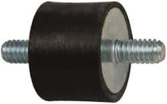 Tech Products - 55 Lb Capacity, 1/4-20 Stud/Stud Vibration Isolator - 1" Diam, 3/4" High - Apex Tool & Supply