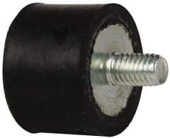 Tech Products - 135 Lb Capacity, 3/8-16 Plate/Stud Vibration Isolator - 1-1/2" Diam, 1" High - Apex Tool & Supply