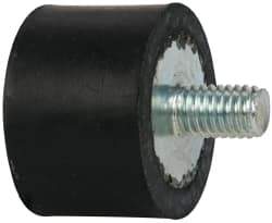 Tech Products - 210 Lb Capacity, 3/8-16 Plate/Stud Vibration Isolator - 1-1/2" Diam, 1" High - Apex Tool & Supply