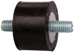 Tech Products - 210 Lb Capacity, 3/8-16 Stud/Stud Vibration Isolator - 1-1/2" Diam, 1" High - Apex Tool & Supply