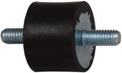 Tech Products - 60 Lb Capacity, M6 Stud/Stud Vibration Isolator - 25mm Diam, 19mm High - Apex Tool & Supply