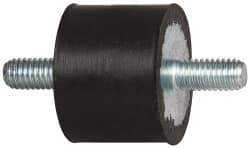 Tech Products - 70 Lb Capacity, M6 Stud/Stud Vibration Isolator - 25mm Diam, 19mm High - Apex Tool & Supply