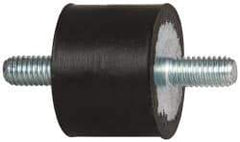 Tech Products - 70 Lb Capacity, M6 Stud/Stud Vibration Isolator - 25mm Diam, 19mm High - Apex Tool & Supply