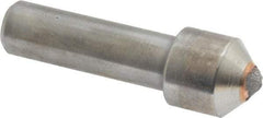 Made in USA - 1-1/2 Carat Single Point Diamond Dresser - 1-1/2" Long x 7/16" Shank Diam, 5/8" Diam x 5/8" Thick Head - Apex Tool & Supply