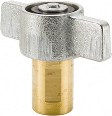 Parker - 1-1/4 NPTF Brass Hydraulic Hose Wing Nut Coupler - 2,750 psi, 76 GPM - Apex Tool & Supply