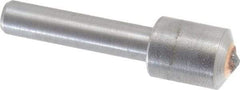 Made in USA - 1/2 Carat Single Point Diamond Dresser - 1-1/8" Long x 1/4" Shank Diam, 7/16" Diam x 5/8" Thick Head - Apex Tool & Supply