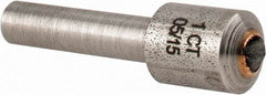Made in USA - 1 Carat Single Point Diamond Dresser - 1-1/8" Long x 1/4" Shank Diam, 7/16" Diam x 5/8" Thick Head - Apex Tool & Supply