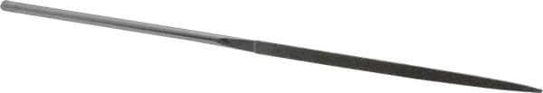 Grobet - 5-1/2" OAL Very Fine Three Square Needle Diamond File - 2-1/2 LOC, 220 Grit - Apex Tool & Supply