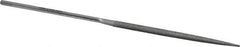 Grobet - 5-1/2" OAL Very Fine Half Round Needle Diamond File - 2-1/2 LOC, 220 Grit - Apex Tool & Supply