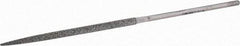 Grobet - 5-1/2" OAL Coarse Three Square Needle Diamond File - 126 Grit - Apex Tool & Supply