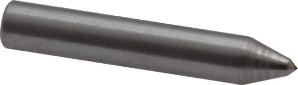 Made in USA - 1-1/2" Long x 1/4" Shank Diam Single Point Diamond Dresser - 90° Included Angle - Apex Tool & Supply