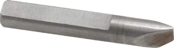 Made in USA - 0.025" Single Point Diamond Dresser - 1-9/16" Long x 1/4" Shank Diam, 40° Included Angle - Apex Tool & Supply