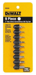 DeWALT - 9 Piece, Screwdriver Bit Set - Hex - Apex Tool & Supply