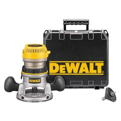 DeWALT - 1.75 hp, 24,500 RPM, Fixed Base Router Kit - 11 Amps, 1/4 and 1/2 Inch Collet - Apex Tool & Supply