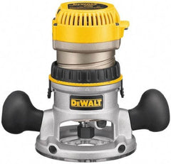 DeWALT - 8,000 to 24,000 RPM, 2.25 HP, 12 Amp, Fixed Base Electric Router - 1/4 and 1/2 Inch Collet - Apex Tool & Supply