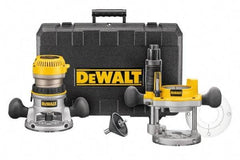 DeWALT - 2.25 hp, 8,000 to 24,000 RPM, Fixed Plunge Combination Router Kit - 12 Amps, 1/4 and 1/2 Inch Collet - Apex Tool & Supply