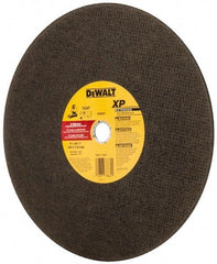 DeWALT - 14" Aluminum Oxide Cutoff Wheel - 7/64" Thick, 1" Arbor, 4,300 Max RPM, Use with Stationary Tools - Apex Tool & Supply