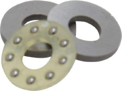 Boston Gear - 3/16" Inside x 7/16" Outside Diam, 3/16" Thick, Alloy Steel Ball Thrust Bearing - Apex Tool & Supply