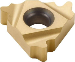 Seco - 27NR Internal Right Hand 4 Round Laydown Threading Insert - Grade CP500, TiAlN/TiN Coated Carbide, 15.88mm Inscribed Circle - Apex Tool & Supply