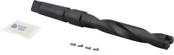 Allied Machine and Engineering - Series 1, 13/16" Max Diam, 3MT Taper Shank, Helical Flute Spade Drill - 4-3/4" Max Depth, 6-17/64" Body Length, 9-3/4" OAL, Standard Length, Through Coolant - Apex Tool & Supply