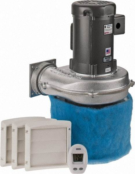 Electra-Kool - 1 Phase, 6/3.7 to 3 Amp, 455 CFM, 3,450 RPM, 200 Cubic Ft. Filtered Enclosure Blower - 2 Inch Inside Width - Apex Tool & Supply
