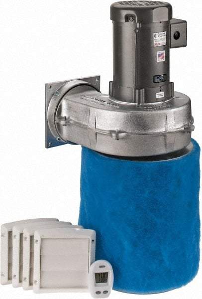 Electra-Kool - 3 Phase, 4.1 to 3.6/1.8 Amp, 1200 CFM, 3,450 RPM, 1000 Cubic Ft. Filtered Enclosure Blower - 6 Inch Inside Width - Apex Tool & Supply