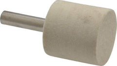 Value Collection - 1" Diam, 1/4" Shank Diam, Cylinder Shaped Mounted Bob - Hard Density, 1" Head Length, Wool Felt - Apex Tool & Supply